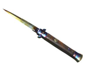 ★ Stiletto Knife | Case Hardened (Well-Worn)