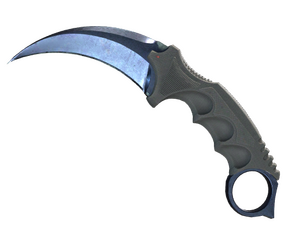 ★ Karambit | Blue Steel (Battle-Scarred)