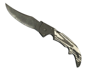 ★ StatTrak™ Falchion Knife | Black Laminate (Battle-Scarred)