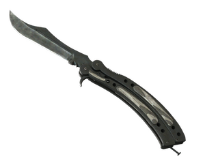 ★ StatTrak™ Butterfly Knife | Black Laminate (Battle-Scarred)