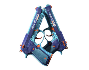 StatTrak™ Dual Berettas | Hydro Strike (Well-Worn)