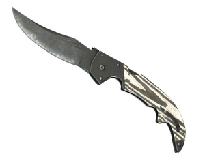 ★ Falchion Knife | Black Laminate (Well-Worn)
