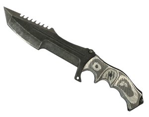 ★ StatTrak™ Huntsman Knife | Black Laminate (Battle-Scarred)